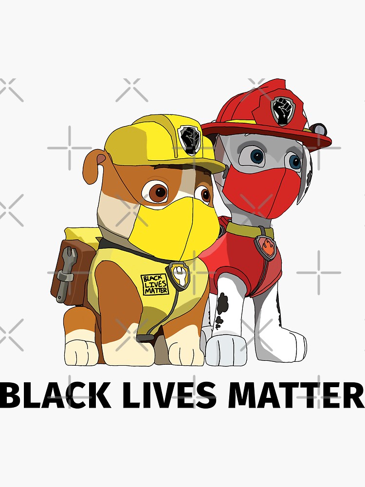  paw patrol black lives matter sticker for sale by sedgewren redbubble