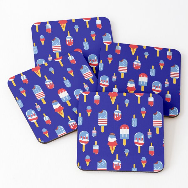 Item preview, Stars and Stripes Ice cream Cones and Popsicles designed and sold by AtarangiDesigns.