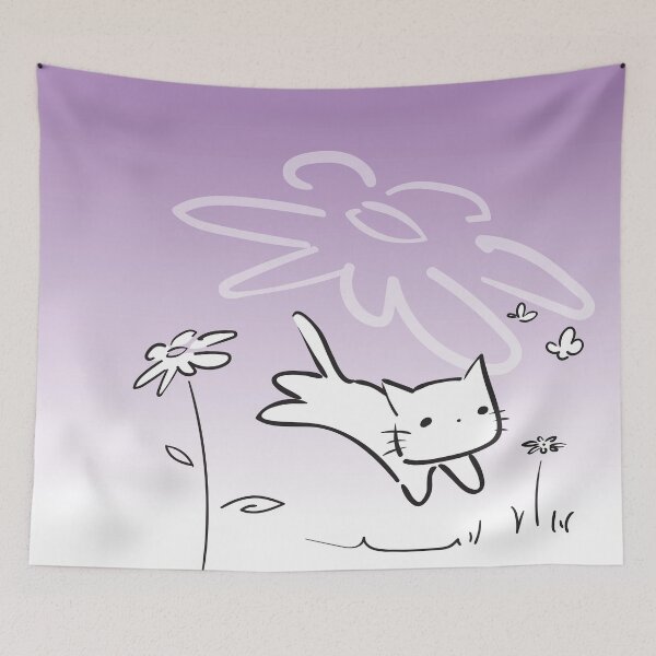Item preview, kitten chasing butterflies designed and sold by bravescribbler.