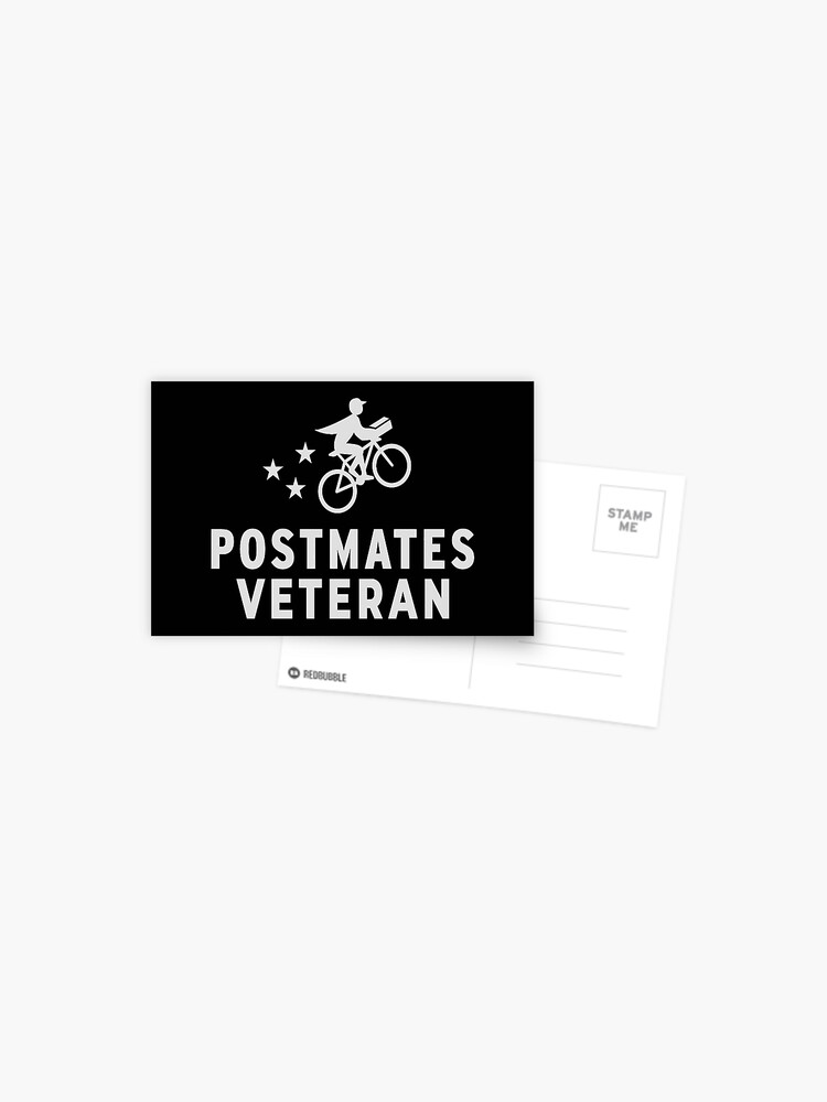 Postmates Veteran Postcard By Middletravels Redbubble