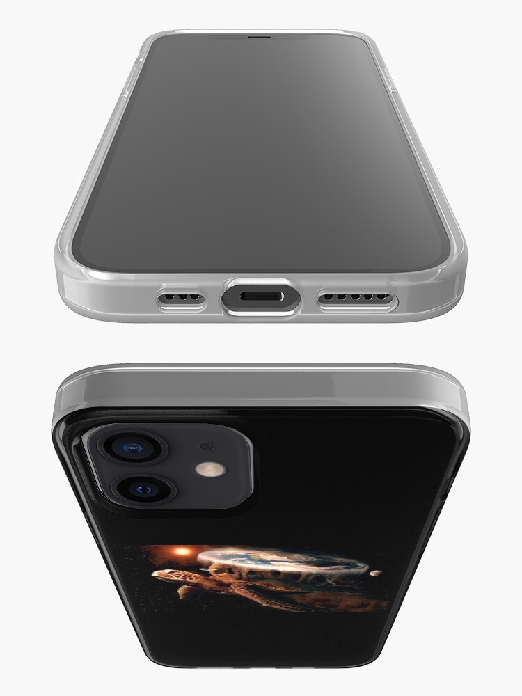 Alternate view of Flat Earth Turtle #FlatEarthTurtle #FlatEarth #Turtle #Flat #Earth iPhone Case