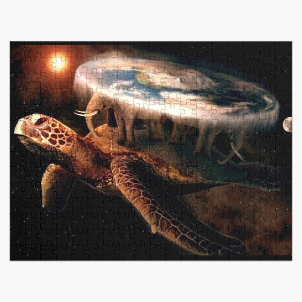 Flat Earth Turtle Jigsaw Puzzle