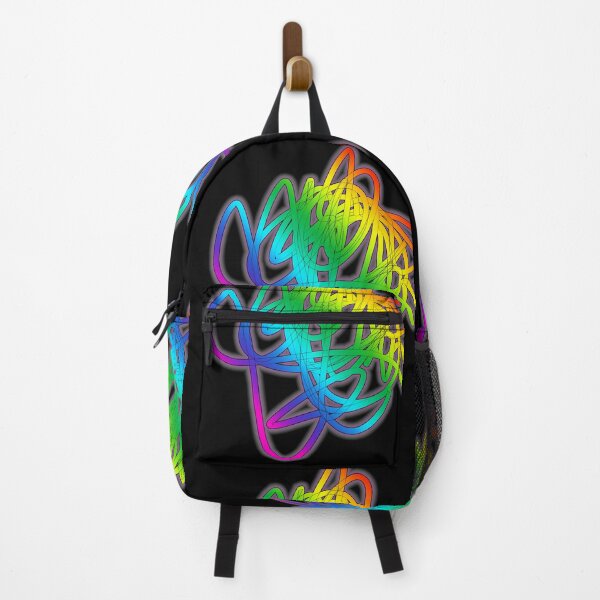 Item preview, Rainbow doodle neon! Modern abstract art - digital paint by Iona Art Digital designed and sold by IonaArtDigital.
