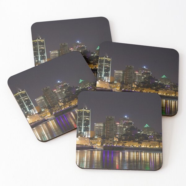Item preview, Montreal Old Port at night designed and sold by louishay.