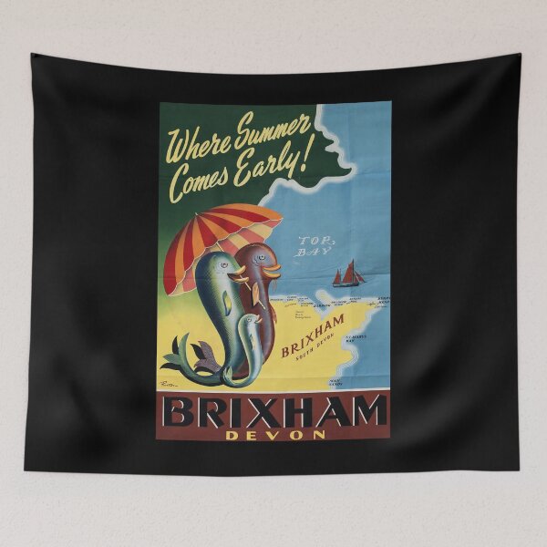 Item preview, cartel ferroviario Brixham designed and sold by stickart-marek.