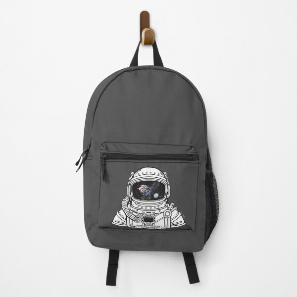 Item preview, SPACEMAN RAINBOW MEETS ASTEROID black and white - white/ Asteroid Day - digital art - by Iona Art Digital designed and sold by IonaArtDigital.