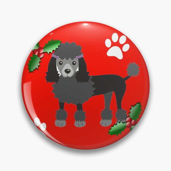 Artikelvorschau, Weihnachtsgeschenke des schwarzen Pudel-Hundes, auf Blau entworfen und verkauft von 3QuartersToday.