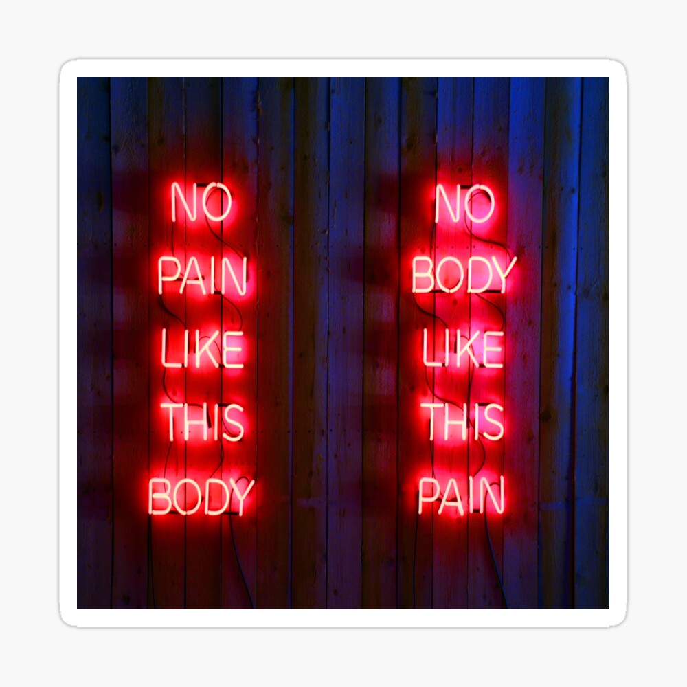 pain neon sign