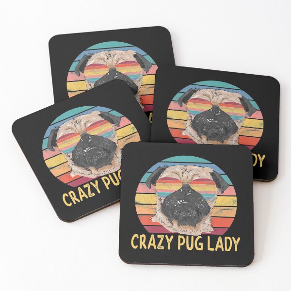 Item preview, Crazy Pug Lady Pug Mom Dog Pet Lover designed and sold by ManishDayal.