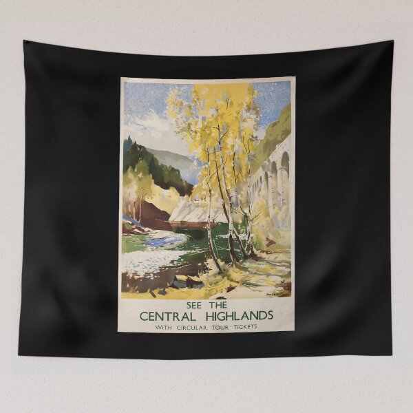 Item preview, Railway Poster Central Highlands designed and sold by stickart-marek.