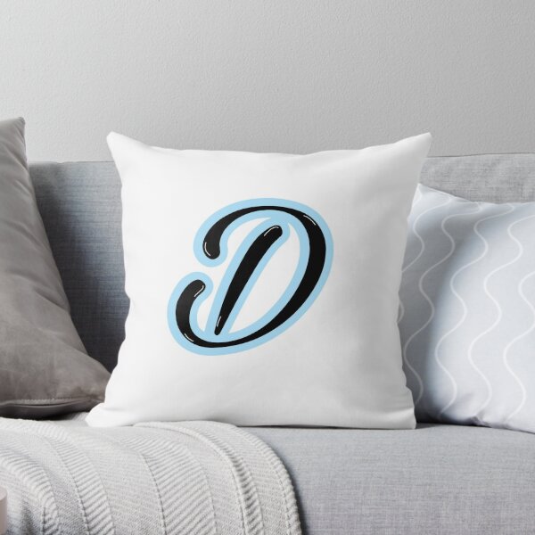 Light Blue Letter B Throw Pillow for Sale by MaeCreates