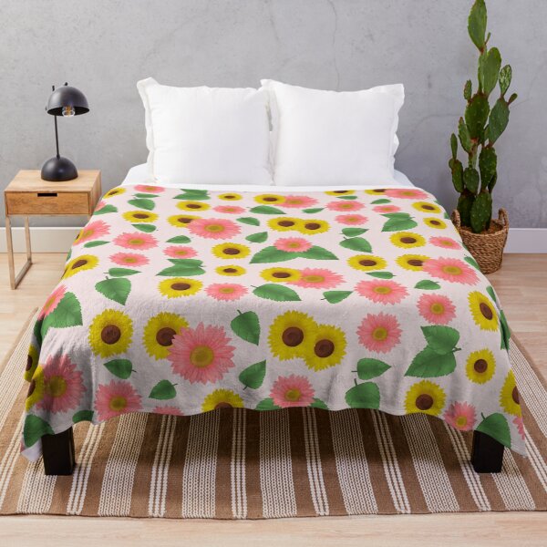 Item preview, Yellow pink Sunflower pattern designed and sold by Aerithcloud01.