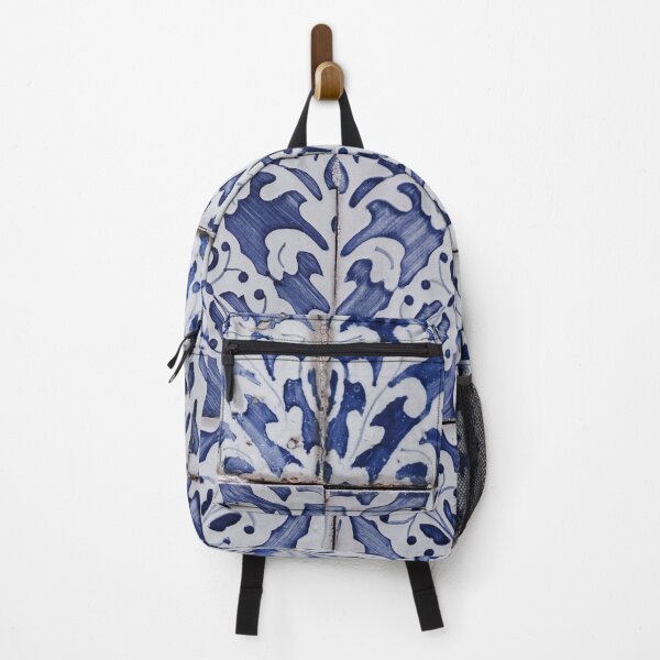 Item preview, Portuguese Tiles Pattern - Azulejo Blue and White Floral Leaf Design designed and sold by idovedesign.