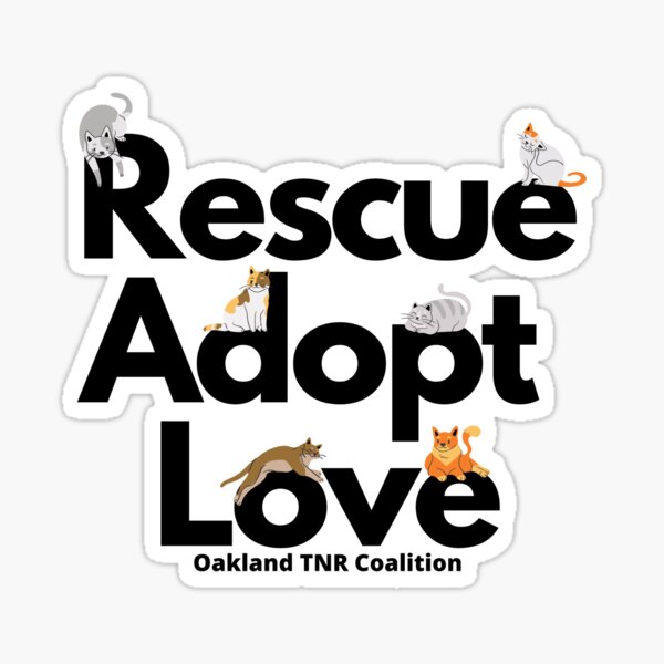 Rescue, Adopt, Love - Cats Sticker