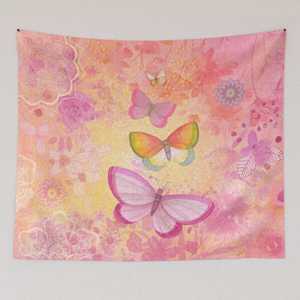 Item preview, Pink butterfly watercolor art   designed and sold by Sue Zipkin.
