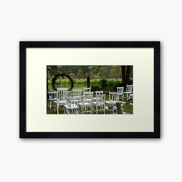 Winery Wedding - Adelaide wedding venue, Vineyard wedding Adelaide, Winery wedding SA Framed Art Print