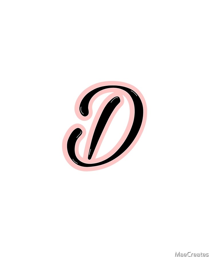 Light Pink Letter D | Sticker