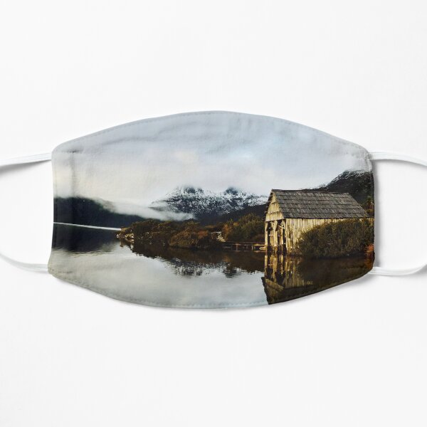 The Boathouse, Dove Lake, Cradle Mountain, Tasmania, Australia Flat Mask