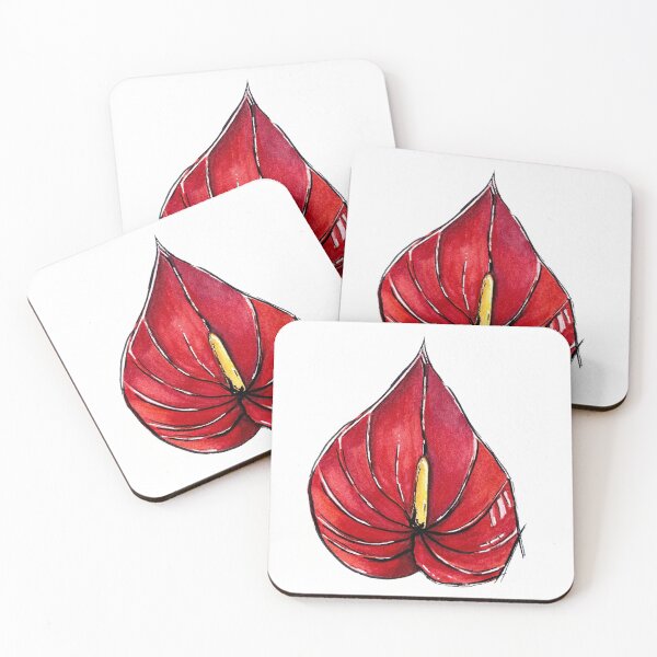 Item preview, Watercolour Anthurium designed and sold by ArtbySophia.