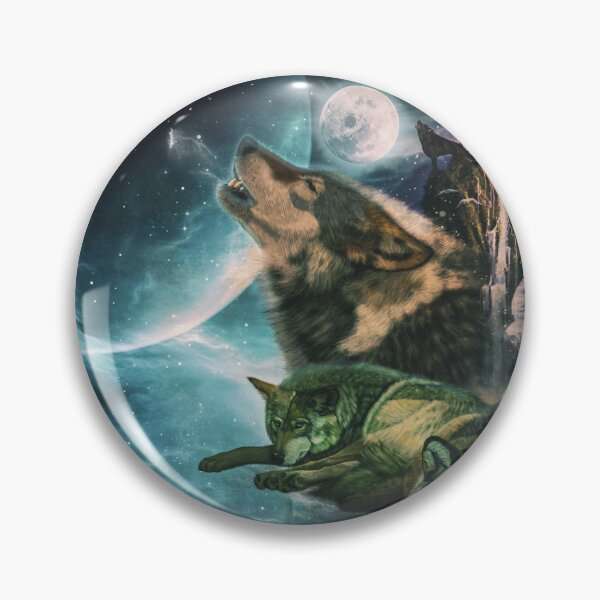 Item preview, Awesome wolf in the moonlight designed and sold by nicky2342.