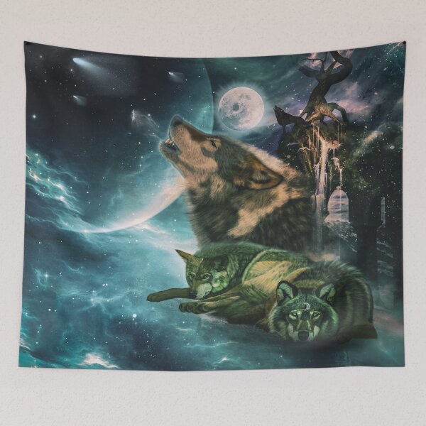 Item preview, Awesome wolf in the moonlight designed and sold by nicky2342.