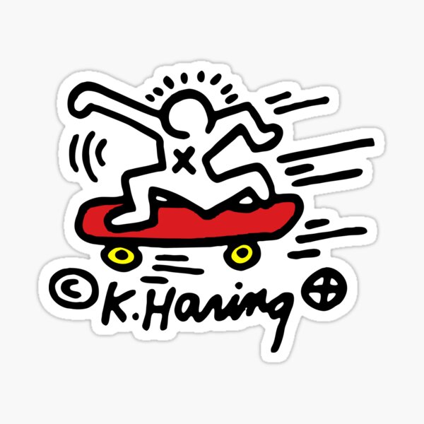 K Haring Sticker