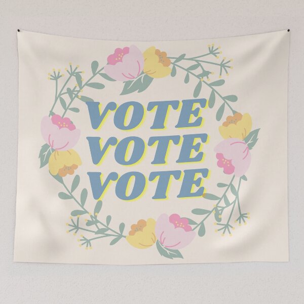 Item preview, Vintage Floral VOTE designed and sold by relee2.