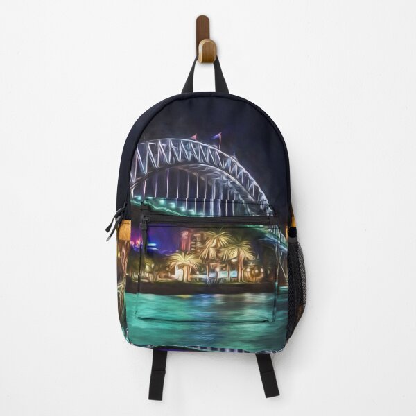 Item preview, Sydney Harbor Bridge at Night (digital painting) designed and sold by Ray's Photos & Art.