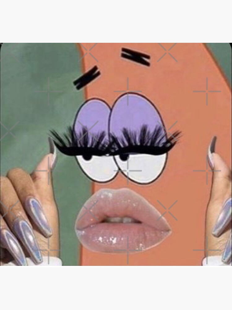 Patrick Star Eyelashes Meme Gifts - IMAGESEE