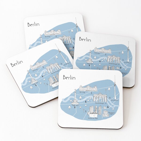 Item preview, Berlin Map - Blue designed and sold by aMano-mapping.