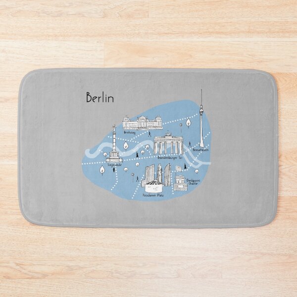 Item preview, Berlin Map - Blue designed and sold by aMano-mapping.