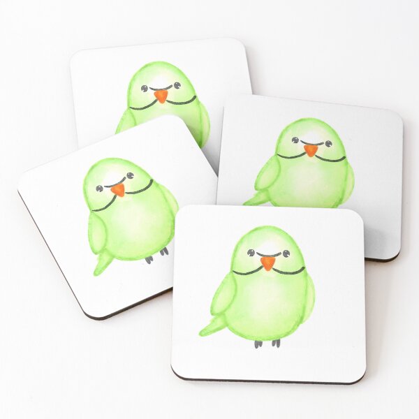 Item preview, Cute Green Indian Ring Neck Parrot Parakeet Watercolour  designed and sold by Sabbycreates.