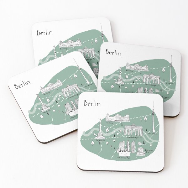 Item preview, Berlin Map - Green designed and sold by aMano-mapping.