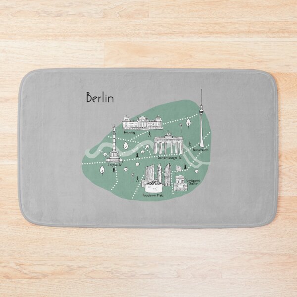 Item preview, Berlin Map - Green designed and sold by aMano-mapping.