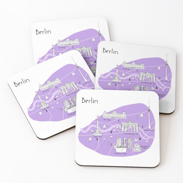 Item preview, Berlin Map - Purple designed and sold by aMano-mapping.