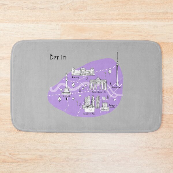 Item preview, Berlin Map - Purple designed and sold by aMano-mapping.