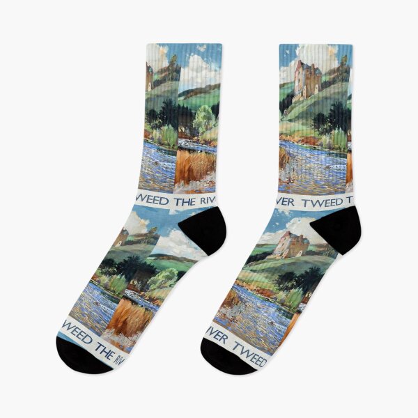Item preview, Railway Poster The River Tweed designed and sold by stickart-marek.