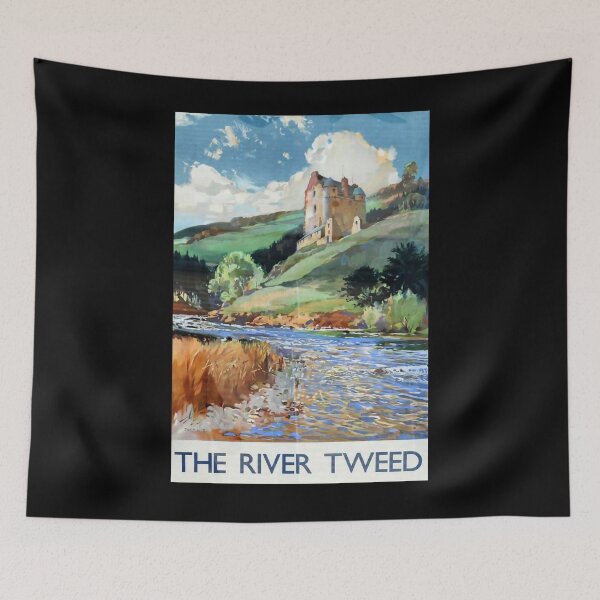 Item preview, Railway Poster The River Tweed designed and sold by stickart-marek.