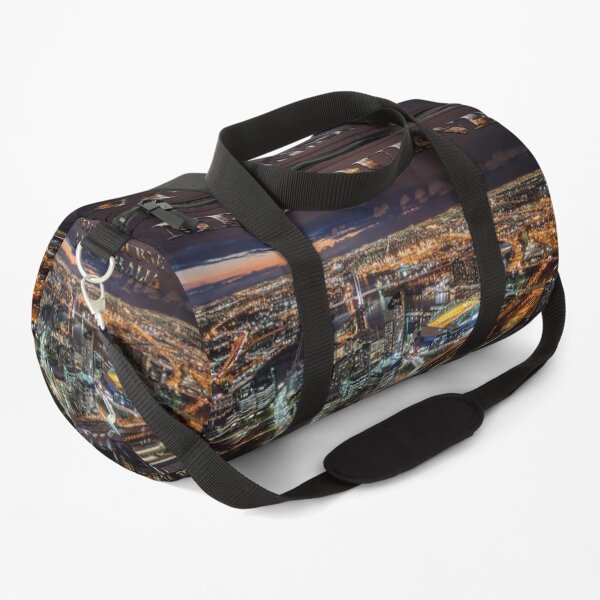 Melbourne at Night (widescreen poster on white) Duffle Bag