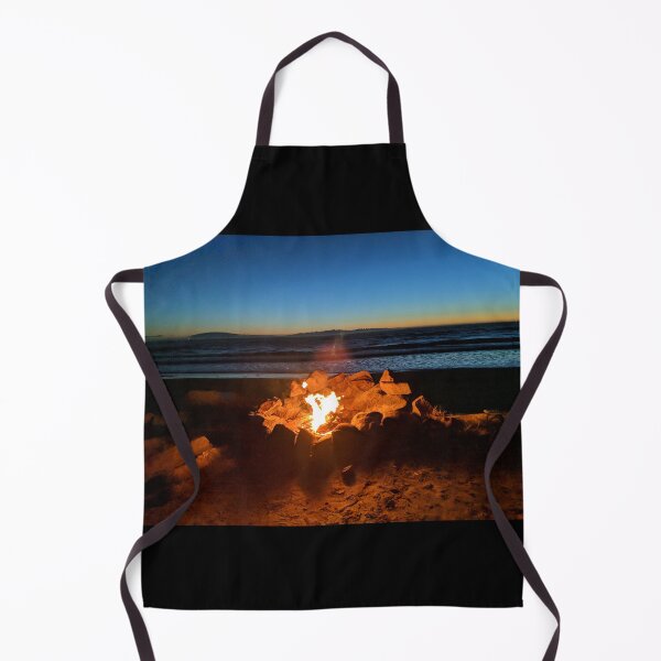 Item preview, Rincon Beach California - Blue Sky and Ocean with Campfire designed and sold by Jungleful33.