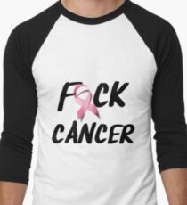 F*CK Breast Cancer Men's Baseball ¾ T-Shirt