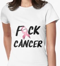F*CK Breast Cancer Women's Fitted T-Shirt
