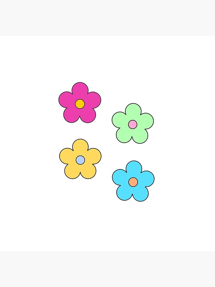 aesthetic flowers art board print by stickers by sav redbubble