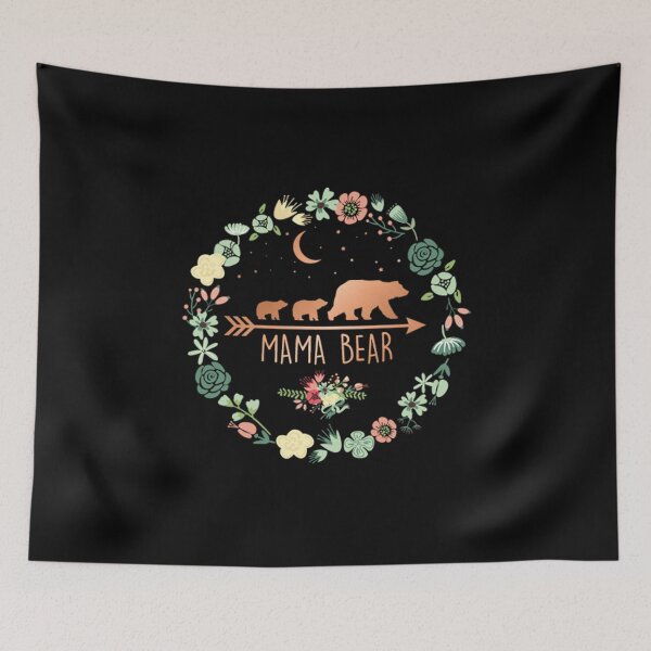 Item preview, Mama Bear Gift - Rose Flowers Mama Bear with 2 Cubs designed and sold by Trendy POP.