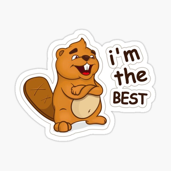 Beaver illustration #1 Sticker