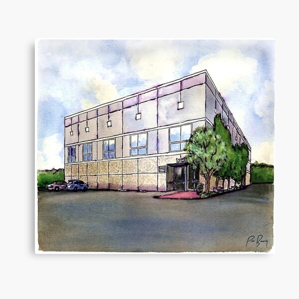 The Office Pam's Drawing of Dunder Mifflin's Building Canvas Print