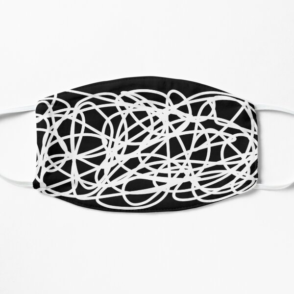 black bar with mess Flat Mask