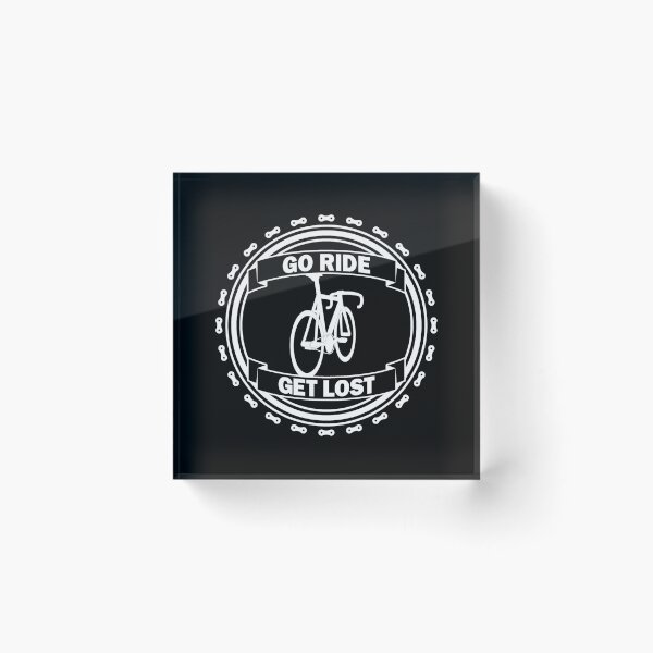 Item preview, Go Ride Get Lost Bicycle Chain Logo White designed and sold by RabeDesigns.