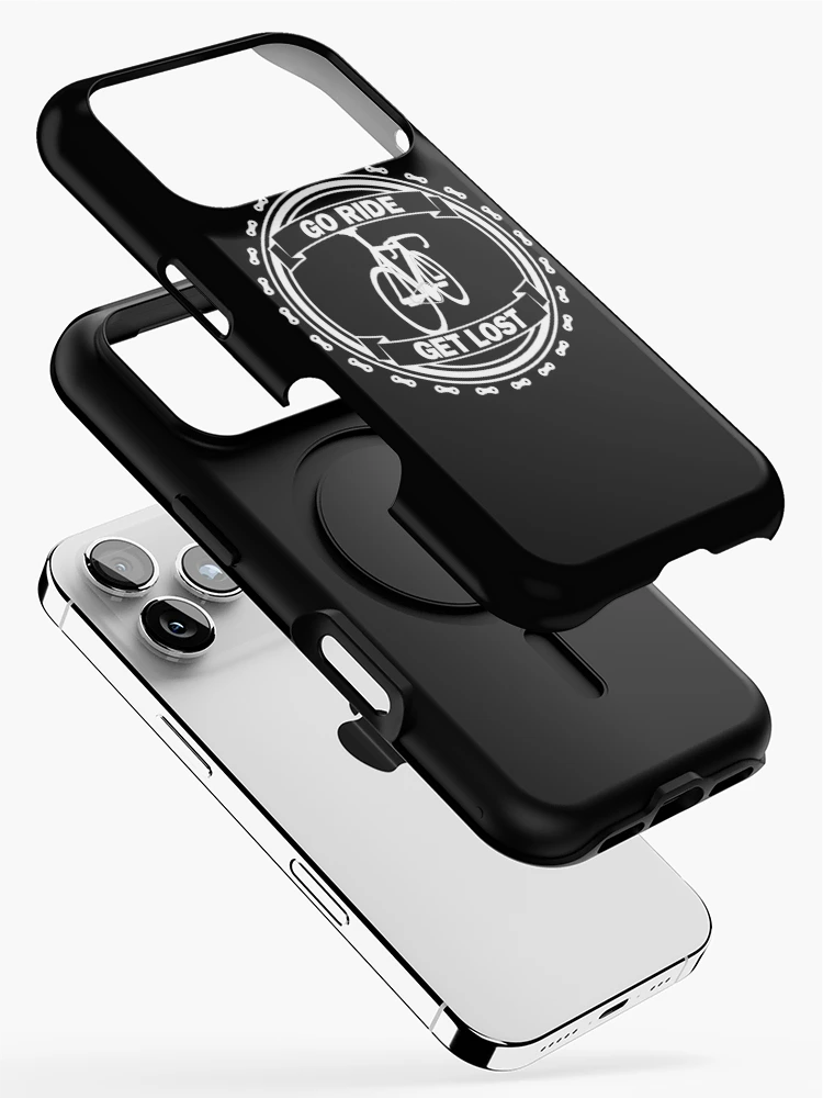 Thumbnail 2 of 4, iPhone Case, Go Ride Get Lost Bicycle Chain Logo White designed and sold by RabeDesigns.