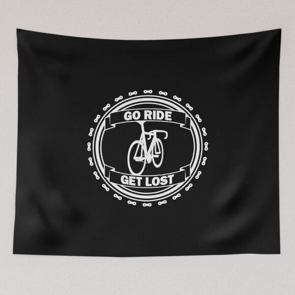 Item preview, Go Ride Get Lost Bicycle Chain Logo White designed and sold by RabeDesigns.